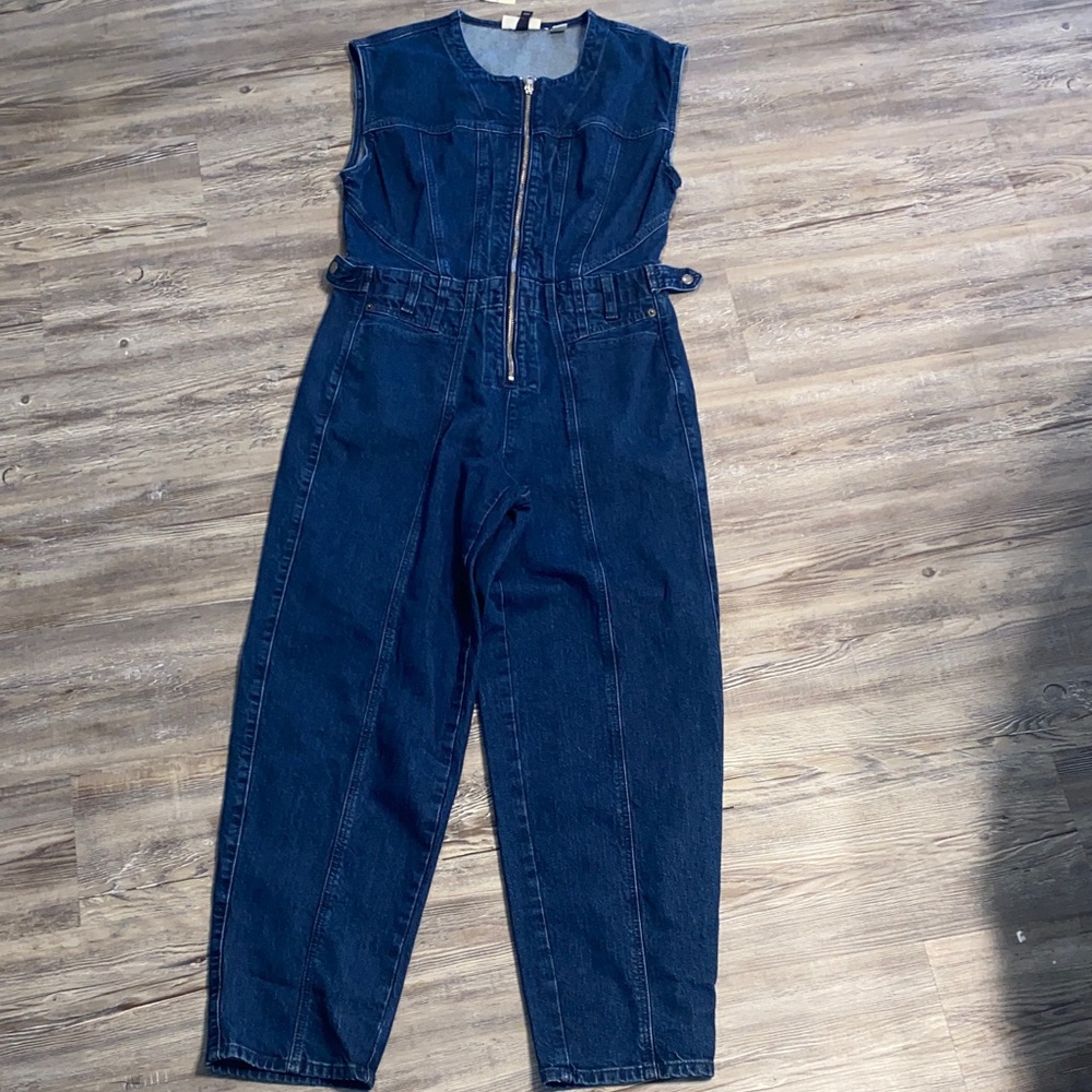 NWT UNIVERSAL THREAD Denim Jumpsuit One Piece Throwback 6